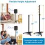 PERLESMITH Speaker Stands Extend 30-45 Inch with Upgraded Cable Management, Hold Satellite, Small Bookshelf & Bluetooth Speakers up to 8lbs(i.e. Vizio, Polk, Bose, JBL, Sony & Samsung) -1 Pair