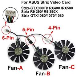 inRobert 87mm T129215SU Graphics Card Cooling Fan for ASUS Strix GTX980Ti/R9390/RX480/RX580 Video Card Cooler (Fan-3pcs)