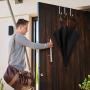 HOUSE DAY Over The Door Hook Fitting Most Sized Doors, Sturdy Metal Door Hangers Hold Up to 30Lbs, Over The Door Hooks for Hanging Coats, Towels, Bags (White, 4 Pack)