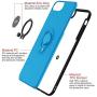 DESOF iPhone 8 Plus Case, iPhone 7 Plus Case with Ring Holder Kickstand, 360°Adjustable Ring Grip Stand Work with Magnetic Car Mount Anti-Fingerprint Slim Cover for Apple iPhone 8P 5.5 inch - Blue