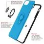 DESOF iPhone 8 Plus Case, iPhone 7 Plus Case with Ring Holder Kickstand, 360°Adjustable Ring Grip Stand Work with Magnetic Car Mount Anti-Fingerprint Slim Cover for Apple iPhone 8P 5.5 inch - Blue