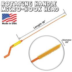 FlexiSnake Drain Weasel Sink Snake Cleaner - 18 inch - Drain Hair Clog Remover Tool with Rotating Handle & 5 Wand Refills - Thin, Flexible, Easy to Use on Most Drains & Grates - Made in USA - (5-Pack)