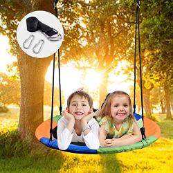 WV WONDER VIEW Tree Swing, Outdoor Swing with Hanging Strap Kit, 40 Inch Diameter 600lb Weight Capacity, Great for Playground Swing, Backyard and Playroom