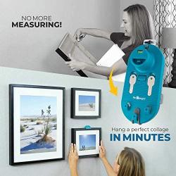 Go Hang It! Pro – The Original All-in-One Picture Hanging & Leveling Tool for Sawtooth/Wire Picture Hangers with Hardware Case +85 Pcs Premium Hardware - Zero Measuring Required