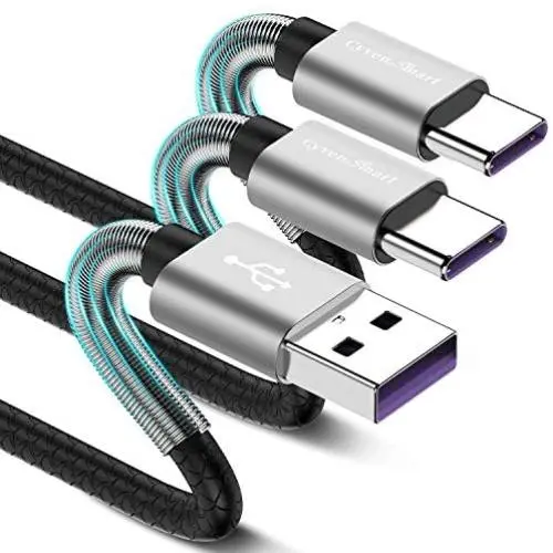 CyvenSmart USB Type C Cable, 2 Pack - USB A 2.0 to USB-C Fast Charger Extra Long Durable TPE Cord Compatible with Samsung Galaxy A10/A20/A51/S10/S9/S8 Plus/Note 9/8,LG V50 V40 G8 CyvenSmart USB Type C Cable, 2 Pack - USB A 2.0 to USB-C Fast Charger Extra Long Durable TPE Cord Compatible with Samsung Galaxy A10/A20/A51/S10/S9/S8 Plus/Note 9/8,LG V50 V40 G8