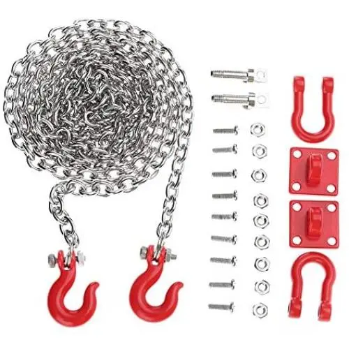 Zouminy Tow Hook Trailer Chain U Shaped Rescue Assemble Parts for RC Climbing Crawler Car Zouminy Tow Hook Trailer Chain U Shaped Rescue Assemble Parts for RC Climbing Crawler Car