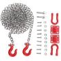 Yencoly Trailer Chain Parts Metal Tow Chain, RC Tow Chain Trailer Safety Chain, Rescue Tow Hook 1/10 Scale for Crawler Car RC Cars Trailer Chain Assemble Daily Use
