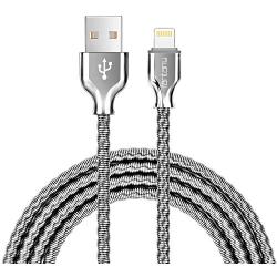 Lightning Cable,[MFi Certified]Fantany Durable Metal USB Lightning Charging Cable for iPhone 12,12 Mini,12 Pro,12 Pro Max,11,11 Pro,11 Pro Max,SE,iPad Mini,iPad Air,iPod Touch (3.3ft, Silver)