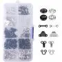 50 Pairs 3 Styles Skirt Hooks and Eyes Sewing Hook, Sewing Snaps Clothing Fixing Tools with Metal Snaps Buttons Fasteners Press Studs for Trousers Skirt Dress Bra Sewing DIY Crafting, 2 Colors 50 Pairs 3 Styles Skirt Hooks and Eyes Sewing Hook, Sewing Snaps Clothing Fixing Tools with Metal Snaps Buttons Fasteners Press Studs for Trousers Skirt Dress Bra Sewing DIY Crafting, 2 Colors