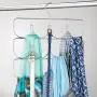 mDesign Metal Closet Rod Hanging Accessory Storage Organizer Rack for Womens Leggings, Yoga Pants, Scarves, Ties, Camisoles, Tank Tops - Snag Free Design - Chrome mDesign Metal Closet Rod Hanging Accessory Storage Organizer Rack for Womens Leggings, Yoga Pants, Scarves, Ties, Camisoles, Tank Tops - Snag Free Design - Chrome
