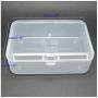 ISKYBOB 6 Pack Rectangle Mini Clear Plastic Storage Containers Box Case with Lid for Pills,Herbs,Tiny Bead (3.54x2.36)
