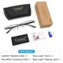 Cyxus Blue Light Blocking Computer Glasses [Better Sleep] Anti Digital Eye Strain Headache Video Eyewear (Rectangular Gunmetal Frame)