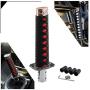 RYANSTAR Katana Shift Knob Samurai Sword Gear Shifter with 4 Adapters Universal Fit Compatible with Manual Cars Most Automatic Cars with 4 Adapters Black+Red
