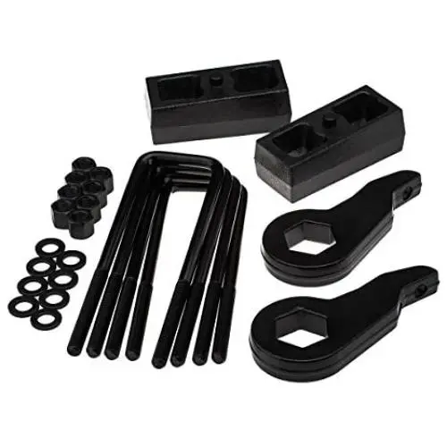 Heavy Metal Suspensions - Fits 1995-1999 Chevrolet Tahoe (4WD) Adjustable 1'' to 3'' Front Torsion Keys + 2'' Rear Blocks + Extended U-Bolts High Strength Carbon Steel Lift Kit Heavy Metal Suspensions - Fits 1995-1999 Chevrolet Tahoe (4WD) Adjustable 1'' to 3'' Front Torsion Keys + 2'' Rear Blocks + Extended U-Bolts High Strength Carbon Steel Lift Kit