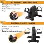 GOREDI Pedal Exerciser Stationary Under Desk Mini Exercise Bike - Peddler Exerciser with LCD Display, Foot Pedal Exerciser for Seniors,Arm/Leg Exercise (Black)