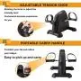 GOREDI Pedal Exerciser Stationary Under Desk Mini Exercise Bike - Peddler Exerciser with LCD Display, Foot Pedal Exerciser for Seniors,Arm/Leg Exercise (Black)
