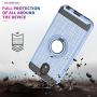 YmhxcY Compatible for LG Escape Plus Case,LG Arena 2/LG K30 2019/LG Journey LTE/LG X2 2019 Case,360 Degree Rotating Ring & Bracket Dual Layer Shock Bumper Cover for LG K30 2019-ZH Metal Slate