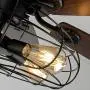 Retro Industrial Ceiling Fan Light 52 Inch 5-Lights E27 Fixture for Restaurant Living Room Bedroom Create Iron Cage Rustic Style (52'' Retro Industrial) (Retro Industria Cage) Retro Industrial Ceiling Fan Light 52 Inch 5-Lights E27 Fixture for Restaurant Living Room Bedroom Create Iron Cage Rustic Style (52'' Retro Industrial) (Retro Industria Cage)