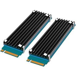 GLOTRENDS M.2 Heatsink for 2280 M.2 SSD with Silicone Thermal Pad (2 pcs)