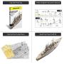 Piececool 3D Puzzle Metal Model Kits-Nagato Class Battleship DIY 3D Metal Jigsaw Puzzle for Adults, Great Gift Idea