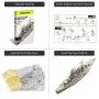 Piececool 3D Puzzle Metal Model Kits-Nagato Class Battleship DIY 3D Metal Jigsaw Puzzle for Adults, Great Gift Idea