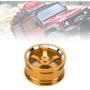T best RC Wheel Hub, 4Pcs 1:10 Scale Quality Aluminium Alloy Remoted Control Car Wheel Rim Hubs RC Parts Accessory for HSP 94123 Touring Drift Car(Yellow)