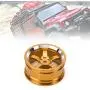 T best RC Wheel Hub, 4Pcs 1:10 Scale Quality Aluminium Alloy Remoted Control Car Wheel Rim Hubs RC Parts Accessory for HSP 94123 Touring Drift Car(Yellow)