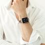 Wearlizer Tortoise Resin Compatible with Apple Watch Bands 38mm 40mm Womens Mens for iWatch Wristbands Gold Stainless Steel Replacement Classic Strap Sleek Bracelet Metal Buckle Series 5 4 3 2 1 Sport