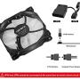 uphere 3-Pack Long Life Computer Case Fan 120mm Cooling Case Fan for Computer Cases Cooling 15LED White,15W3-3