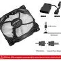 uphere 3-Pack Long Life Computer Case Fan 120mm Cooling Case Fan for Computer Cases Cooling 15LED Red,15R3-3