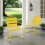 Crosley Furniture CO1030-YE Brighton Retro Metal Chair, Set of 2, Yellow Crosley Furniture CO1030-YE Brighton Retro Metal Chair, Set of 2, Yellow