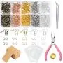 PP OPOUNT 1328 Pieces Earring Making Supplies Kit with Earring Hooks, Jump Rings, Earring Cards Holder, Pliers, Tweezers, Jump Ring Opener for Earrings Making and Repairing (Assorted Colors) PP OPOUNT 1328 Pieces Earring Making Supplies Kit with Earring Hooks, Jump Rings, Earring Cards Holder, Pliers, Tweezers, Jump Ring Opener for Earrings Making and Repairing (Assorted Colors)