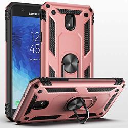 Galaxy J7 2018 Case,Samsung Galaxy J7 Aero/J7 Top/J7 Crown/J7 Aura/J7 Refine/J7 Star/J7 Eon Case,SUSAA 360 Degree Rotating Ring Holder Kickstand Case for Galaxy J7 2018 Rose Gold