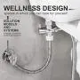SOMDARHK T-adapter with Shut off Valve, T Adapter Bidet, Bidet Valve Adapter for toilet sprayer with Bidet T Adapter