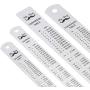 Mr. Pen Steel Rulers, 6, 8, 12, 14 inch Metal Rulers, Pack of 4