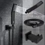 SR SUN RISE Matte Black Shower System 10 Inches Brass Bathroom Luxury Rain Mixer Shower Combo Set Wall Mounted Rainfall Shower Head System Shower Faucet Rough-in Valve Body and Trim Included SR SUN RISE Matte Black Shower System 10 Inches Brass Bathroom Luxury Rain Mixer Shower Combo Set Wall Mounted Rainfall Shower Head System Shower Faucet Rough-in Valve Body and Trim Included