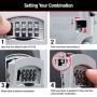 Master Lock 5400D Set Your Own Combination Portable Lock Box, 5 Key Capacity, Black