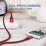 USB Type C Cable, AkoaDa 3-Pack (10ft+6.6ft+3.3ft) USB A to USB-C Fast Charger Nylon Braided Cord Compatible with Samsung Galaxy Note 20 10 S21 S20 S10 Plus,LG V50 V40 G8 Thinq,Moto Z Z3,Switch (Red)
