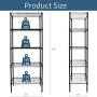 Shelving Metal Storage Unit, 5-Tier 24'' Steel Garage Utility Wire Shelving Unit, Adjustable 750Lbs Rust-Proof Storage Racks w/ Leveling Feet, NSF Certification Shelf for Kitchen Office Garage