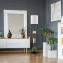 Globe Electric 67042 Reid Floor Lamp, 57.5'', Matte Black with White Globe Electric 67042 Reid Floor Lamp, 57.5'', Matte Black with White