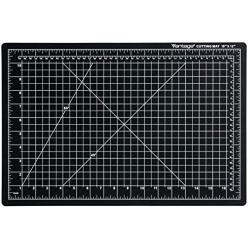 Dahle - 10671-12580 Vantage 10671 Self-Healing Cutting Mat, 12''x18'', 1/2'' Grid, 5 Layers for Max Healing, Perfect for Crafts & Sewing, Black