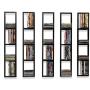 You Have Space Wall Mount 34 Inch Media Storage Rack CD DVD Organizer Metal Floating Shelf Set of 5 Black