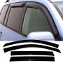 Window Visor Compatible With 2001-2007 Toyota Sequoia, Slim Style Acrylic Smoke Tinted 4PCS Sun Rain Shade Guard Wind Vent Air Deflector by IKON MOTORSPORTS, 2002 2003 2004 2005 2006