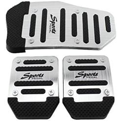 SZSS-CAR 3pcs Nonslip Car Pedal Pads for Manual Transmisssion Auto Sports Gas Fuel Petrol Clutch Brake Pad Cover Foot Pedals Rest Plate Kits for MT Manual Transmission Car