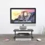 Monitor Riser Desktop Stand with Vented Metal and 2 Tier Desk Organizer Stand for Computer, Laptop, LED, LCD, OLED Flat Screen Display, iMac and Printer (STT001B) by WALI, Black, 1 Pack