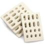 bbq777 8-Pack Ceramic Brick Flame Tamer, Grill Ceramic Briquettes Replacement Parts for Barbeques Galore Grand Turbo, Members Mark, Grand Turbo Grand Hall, Ceramic Radiant Heat Plate
