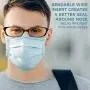 Jumbl Blue Disposable Face Masks | Protective 3-Ply Breathable Comfortable Nose/Mouth Coverings for Home & Office | Elastic Ear Loop 3-Layer Safety Shield for Adults/Kids | Pack of 100 Ships from USA Jumbl Blue Disposable Face Masks | Protective 3-Ply Breathable Comfortable Nose/Mouth Coverings for Home & Office | Elastic Ear Loop 3-Layer Safety Shield for Adults/Kids | Pack of 100 Ships from USA