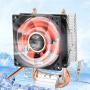 Mini CPU Cooler 2 Heat Pipes High Air Low Noise Fan CPU Fan PC Heat Sink Cooling Fan Computer Cooling Set Compact Processor Fan Computer Heat Sink for 775/1155