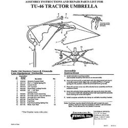 Yellow Lawn Mower Complete w/Mounting Bracket 41.5'' Umbrella Canopy Coverage Farmer Bobs Parts 405930