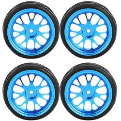 Drfeify RC Truck Wheel Tire, Blue Metal RC Tires Wheel Tyres Upgrade Parts for WL 1/18 A959 A979 A969 RC Crawler Car